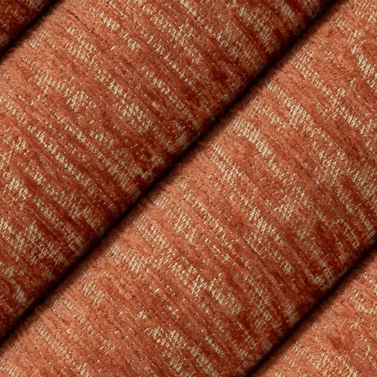 Orange Stain Resistant Performance Pet Friendly Velvet Upholstery Fabric by The Yard - SKU: Mario Paprika